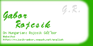 gabor rojcsik business card